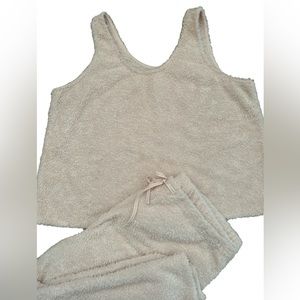 Light pink fuzzy pajamas